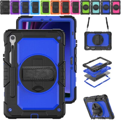 Shockproof Heavy Duty Case Cover Strap For Samsung Galaxy Tab S7 FE S8 S9+ Ultra - Image 1 of 4