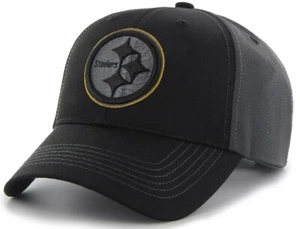 Pittsburgh Steelers NFL Team Apparel Black Blackball Tonal Hat Cap Adjustable - Picture 1 of 2