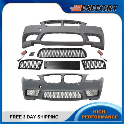 Nueva cubierta de parachoques delantero para BMW Serie 5 Sedán 11-17 estilo M5 con PDC 535i 528i Foto 1 de 3