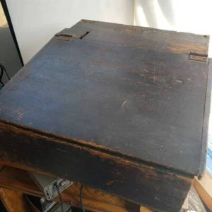 Vintage Wooden Table Slant Top Writing Desk Stationary Podium Square 23"x21"x9" - Picture 1 of 12