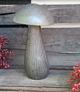 Deko Pilz aus Gusseisen rustikal braun massiv Antiklook Herbst + NEU + - Bild 1 von 1