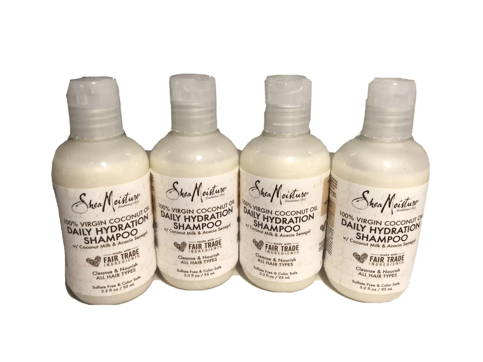 4 Shea Moisture 100% Virgin CoconutOil Daily Hydrate Shampoo Travel Size 3.2oz - Image 1 of 1
