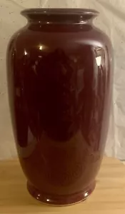 "Vecchio vaso vintage cinese Oxblood Urna Ceramica Rossa 14"" - Foto 1 di 9