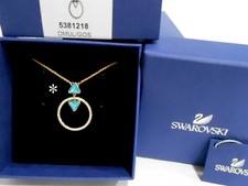 Swarovski Labyrinth Necklace Round, GOS Turquoise  Crystal Authentic MIB 5381218