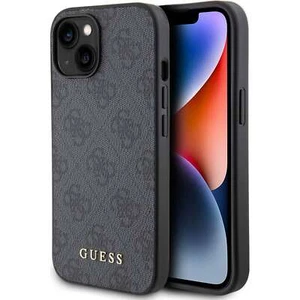Schutzhülle Guess für iPhone 15 Grau Case Cover Handyhülle Hülle Etui Futeral - Zdjęcie 1 z 8