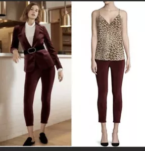 Frame Le High Skinny Velvet Jeans in Pinot/Burgundy/Size 24 - Picture 1 of 9