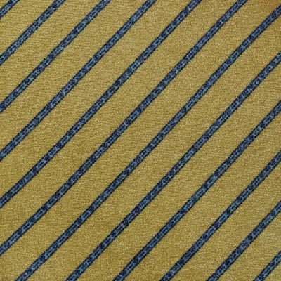 STEFANO RICCI ~ 男式丝绸领带 ~ 黄色和蓝色 ~ 条纹 ~ 61 英寸 XL 长 — 第 1/4 张图片