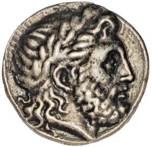 SUPERBA RARA MONETA DRACMA GRECA ARGENTO ANTICA ZECCA DI FILIPPO-6,8 GR-21 MM - Foto 1 di 4