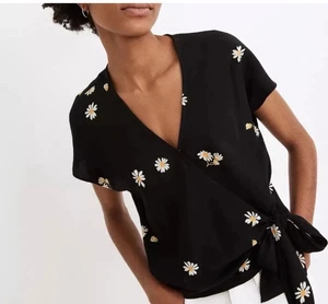 Top envolvente con faja Madewell en margarita perezosa talla pequeña - Imagen 1 de 6