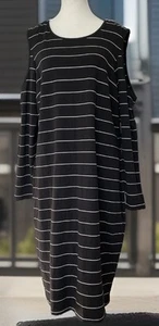 CITY CHIC WOMENS DRESS~SIZE M~LONG SLEEVE~LIGHTWEIGHT~COLD SHOULDER SLEEVES - Picture 1 of 5