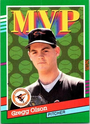 Gregg Olson 1991 Donruss MVP #393 Baltimore Orioles - Image 1 of 2