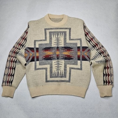 Pendleton High Grade Western Wear 70s Sweater L 100% Virgin wool Vintage - Image 1 of 4