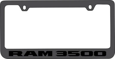 Рама для номерного знака Dodge Ram 3500 черная - черный логотип - Изображение 1 из 2