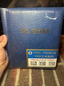 VINTAGE NEW Sealed Photo Album Blue Magic Magnetic Self-Adhesive NOS - Picture 1 of 5