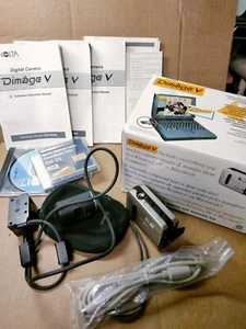 Minolta Dimage V kompakte Digitalkamera von 1996 mit der Box ***NUR TEILE*** - Bild 1 von 11