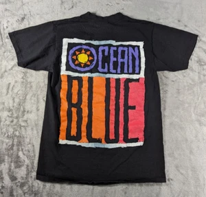 Vintage Ocean Blue T-Shirt Mens Large Black Single Stitch Made In USA 90s - Picture 1 of 11