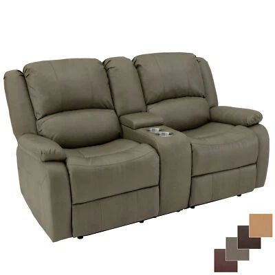 Sofá reclinable RecPro Charles 67" doble RV Zero Wall Hugger con masilla de consola Foto 1 de 4