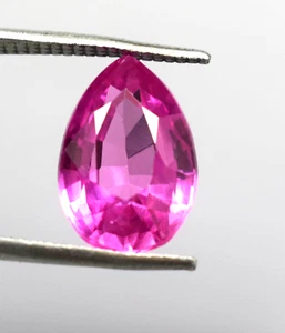 Flawless 7.45 Ct Natural Pink Sapphire Certified Pear Cut Montana Loose Gemstone - Picture 1 of 4