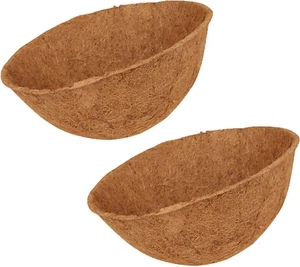 Coco Liners for Planters,12" round Coco Fiber Hanging Basket Liner - Picture 1 of 7
