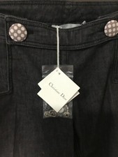 VINTAGE GIRLS SIZE 12 CHRISTIAN DIOR BLACK DENIM PANTS WITH TAGS 
