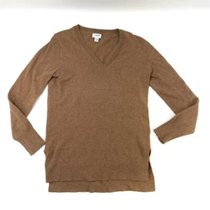 J. Crew Mercantile Knit Top Pullover V-Neck Brown Light Sweater Women's XXS - Picture 1 of 8