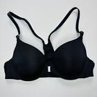 Soma Memorable Front Close Bra 36A Underwire Black Padded Racerback