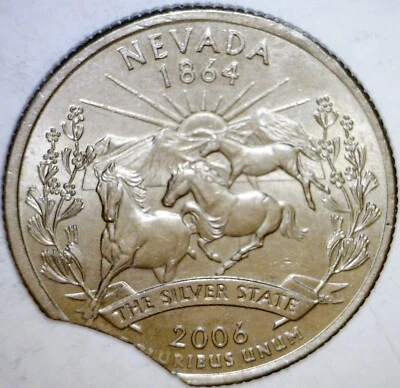 2006 CLIP ERROR NEVADA St. Quarter Coin Nice BLAKESLEY Clipped LOT 1  FREE SHIP - Image 1 of 4