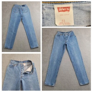 Vintage Levi's 501 Jeans Women's Size 11 Blue Button Fly 26x30 Made In USA 1989 - Picture 1 of 20