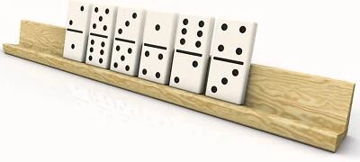 Classic Wood Domino Pro: Elegant Wooden Holder for Game Nights - Pack of 4 - Image 1 of 3