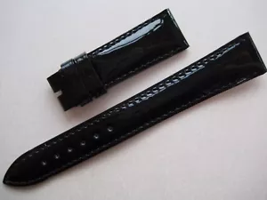 GENUINE TUDOR WATCH BAND STRAP BEAUTIFUL BLACK PATENT LEATHER 17 x 14 mm NEW - Picture 1 of 7