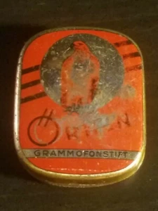 Gramophone phonograph needle tin ornen eagle, paint rubbed - Picture 1 of 1