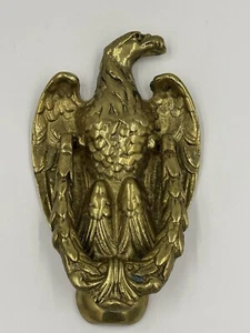 Llamador de puerta de pájaro American Bald EAGLE de latón macizo grande 8". Patriótico - Imagen 1 de 7