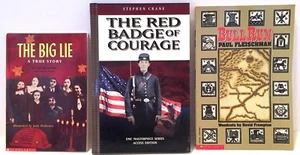 The Big Lie, The Red Badge of Courage, Bull Run - 3 Book Lot Bundle - Picture 1 of 2
