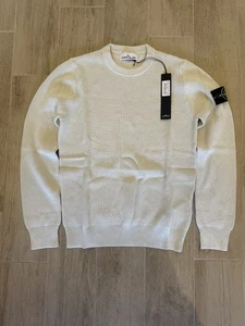 Maglione/ Felpa Stone Island - Bianco - Taglia M - Nuovo - Afbeelding 1 van 5