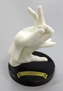 Animal Shadow Hand Figure with Base, White Resin, Glow in Dark, - Picture 1 of 1