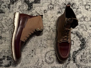 Timberland Britton Hill Moc Toe Boots Brown Leather Men's Size 13 - Picture 1 of 13