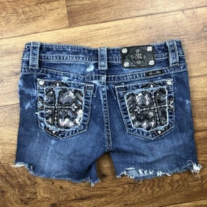 Miss Me Women Sz 27 Cutoff Jean Shorts *FLAWS *READ - Picture 1 of 12