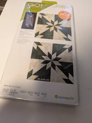 Accuquilt GO! Troquel de corte de tela Hunter Star 55166 herramienta de acolchado, costura, Foto 1 de 2