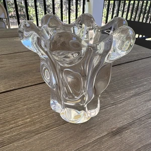 Vintage Vannes Le Chatel Style Clear French Crystal Art Glass - Picture 1 of 5