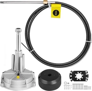 VEVOR 14 Feet SS13714 Boat Rotary Steering System Outboard Kit 14Ft Marine Cable - Foto 1 di 11