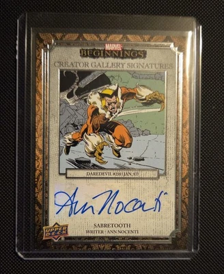 Marvel Beginnings Vol 2 Serie 1 Creator Gallery Signatures Sabretooth #CG-AN Foto 1 de 2