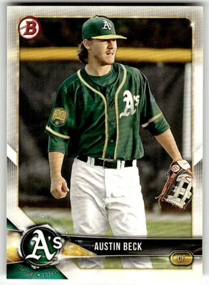 2018 Bowman #BP6 Austin Beck Prospects Oakland Athletics Baseball - Image 1 of 2