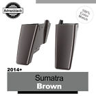 Sumatra Brown No Cutout Extended Bags Stretched Saddlebag For Harley 14+