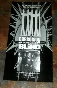 1991 C.O.C. CORROSSION OF CONFORMITY 12" x 24" VINTAGE BLIND U.S. Promo Poster - Bild 1 von 4