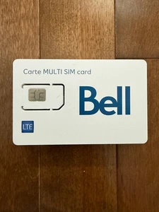 20X - BELL CANADA SIM CARD TRI SIM NANO MICRO STANDARD - 3 IN 1 - Photo 1 sur 1