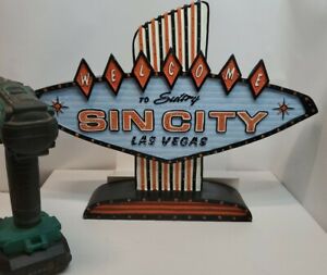 VINTAGE LAS VEGAS casino Welcome to Sultry Sin City Las Vegas small sign
