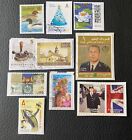 Lot de 10 timbres de Pays divers et années diverses - encore sur fragment! H85