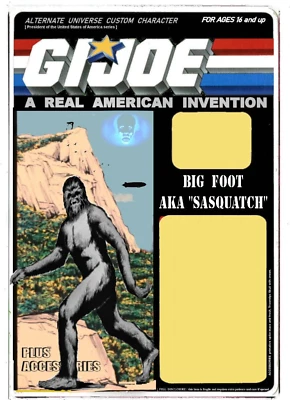 GI JOE Chewbacca STAR WARS lote 2 mashup personalizado BIG FOOT SASQUATCH ilustraciones #A Foto 1 de 2