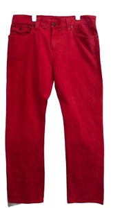 True Religion Ricky Relaxed Straight Flap Pockets True Red Size 42x34 - Picture 1 of 15
