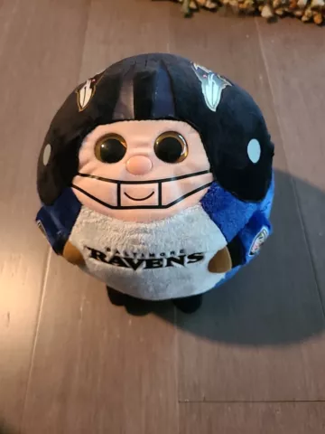 New TY BALTIMORE RAVENS NFL FOOTBALL Beanie  8" Ball Cover